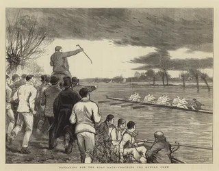 Voorbereidingen voor de Bootrace, coaching van de Oxford Crew